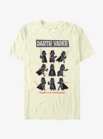 Star Wars Year of the Dark Side Darth Vader Pose Collage T-Shirt