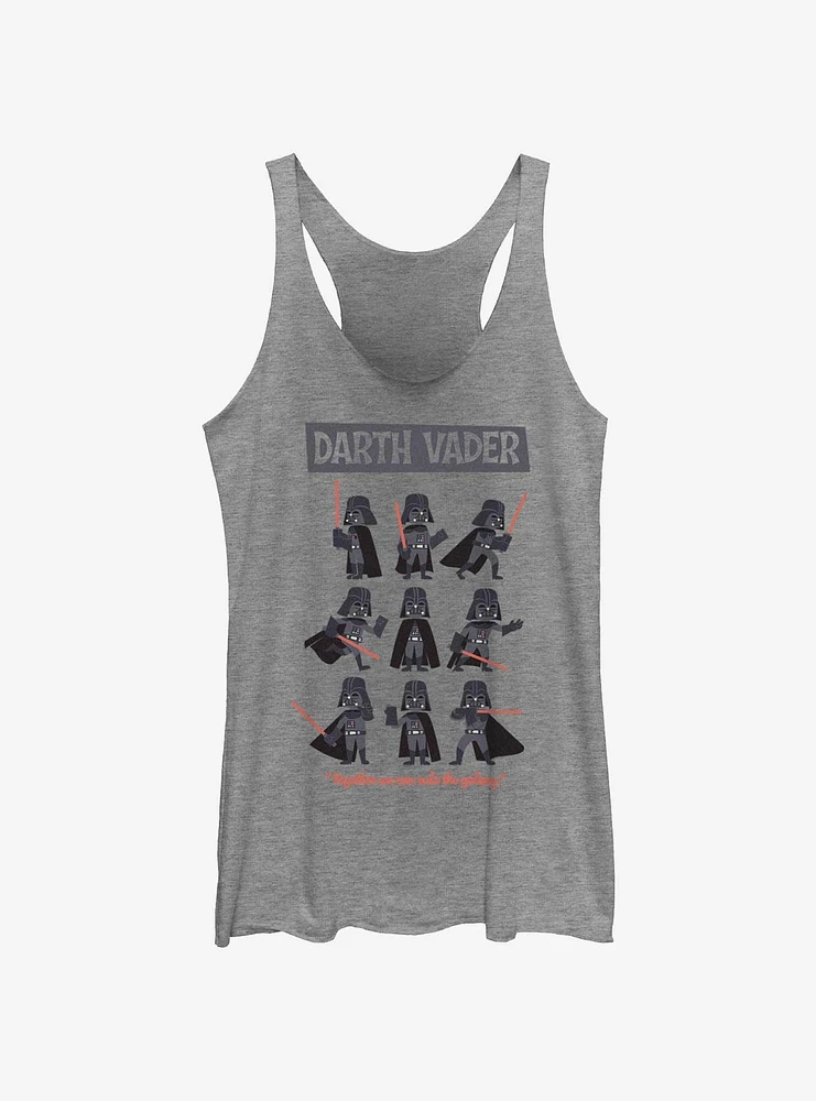 Star Wars Year of the Dark Side Darth Vader Pose Collage Girls Tank