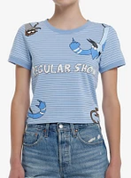 Regular Show Mordecai & Rigby Stripe Girls Baby T-Shirt