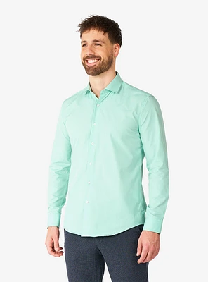 Magic Mint Long Sleeve Button-Up Shirt
