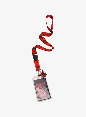 Marvel Deadpool Tattoo Logo Allover Print Lanyard - BoxLunch Exclusive