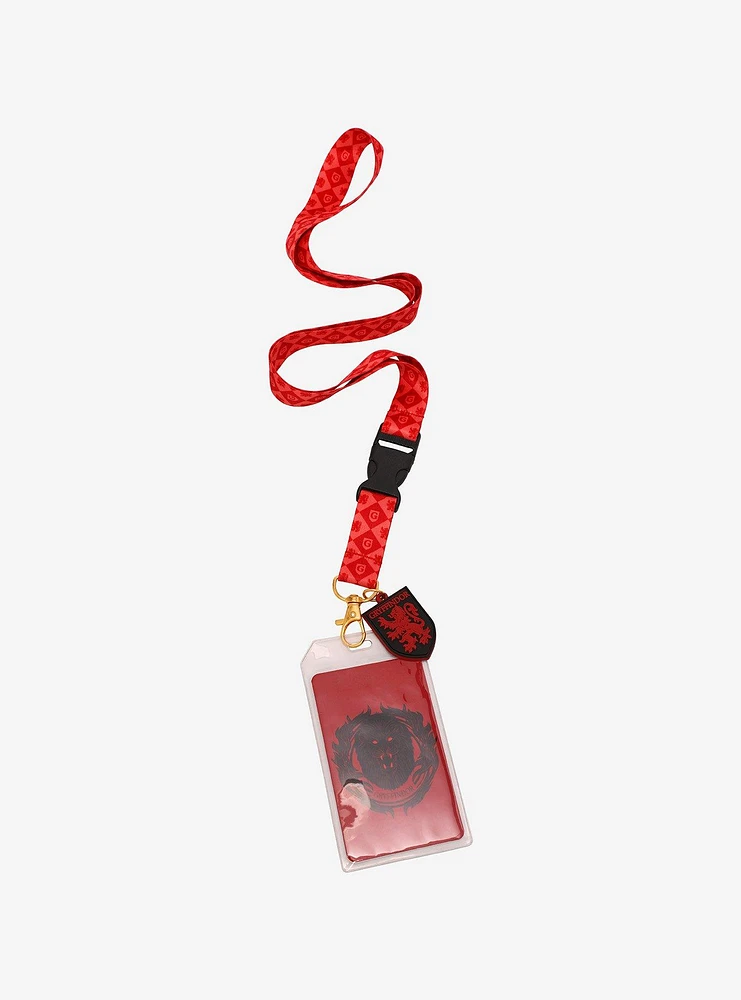 Harry Potter Gryffindor Crest Allover Print Lanyard - BoxLunch Exclusive