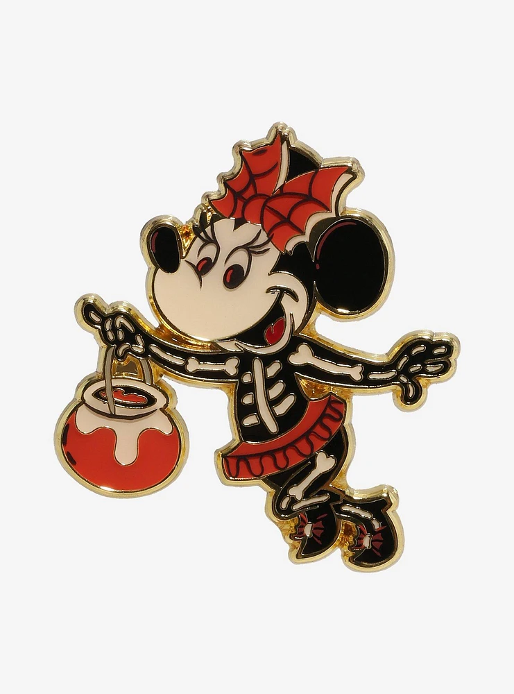 Loungefly Disney Minnie Mouse Skeleton Trick or Treat Enamel Pin — BoxLunch Exclusive