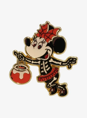 Loungefly Disney Minnie Mouse Skeleton Trick or Treat Enamel Pin — BoxLunch Exclusive