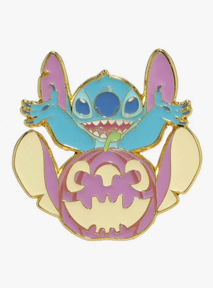 Loungefly Disney Lilo & Stitch Pumpkin Stitch Pastel Enamel Pin — BoxLunch Exclusive