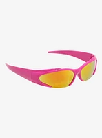 Pink Y2K Sport Sunglasses