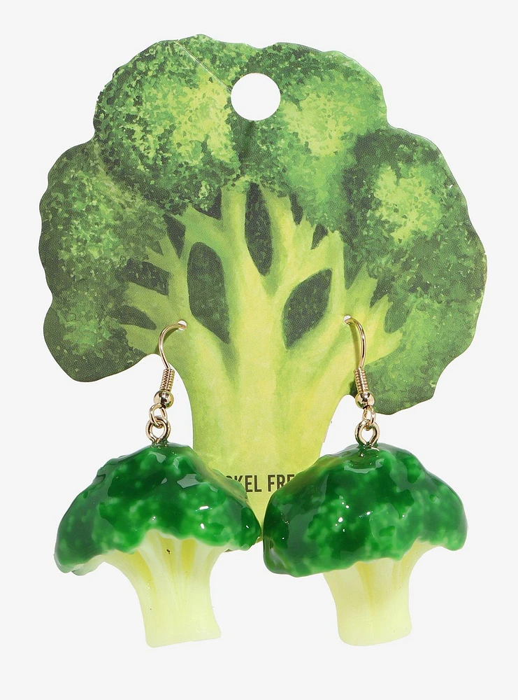 Broccoli Figural Earrings