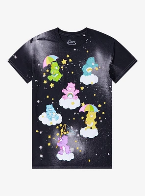 Care Bears Group Cloud Grey Bleached Boyfriend Fit Girls T-Shirt