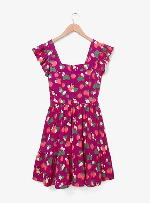 Disney Pixar Toy Story Lotso & Strawberries Allover Print Tie-Back Dress - BoxLunch Exclusive