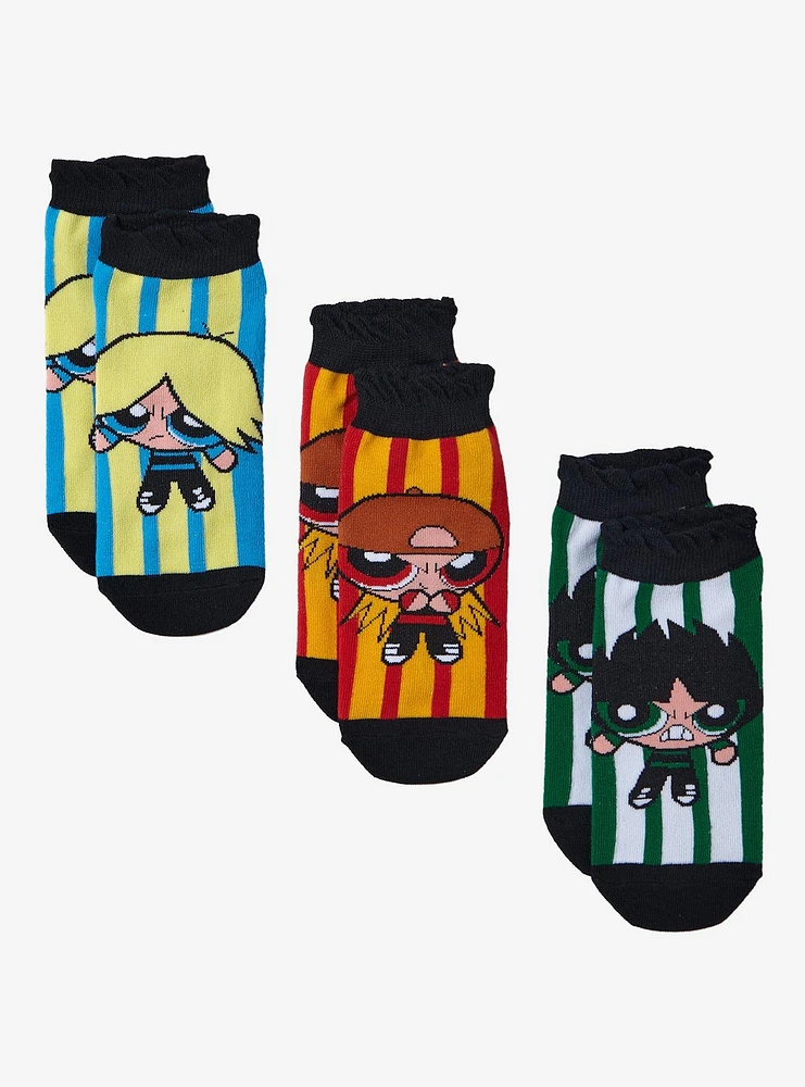 The Powerpuff Girls Rowdyruff Boys No-Show Socks 3 Pair