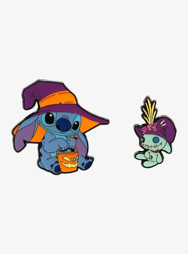 Loungefly Disney Lilo & Stitch Halloween Stitch & Scrump Enamel Pin Set