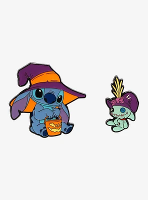 Loungefly Disney Lilo & Stitch Halloween Stitch & Scrump Enamel Pin Set