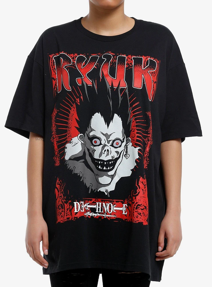 Death Note Ryuk Jumbo Print Girls Oversized T-Shirt