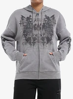 Social Collision Skeleton Wings Girls Hoodie