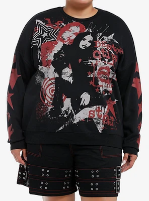 Social Collision Punk Star Girls Sweatshirt Plus