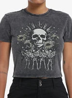 Social Collision Skeleton Fairy Flower Wash Girls Baby T-Shirt