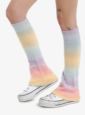 Pastel Rainbow Flare Leg Warmers