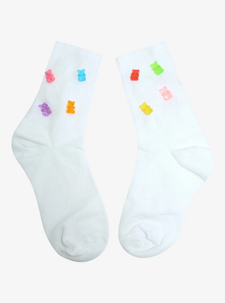 Rainbow Candy Bear Crew Socks