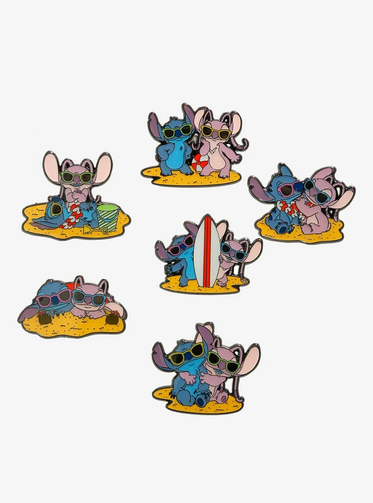 Loungefly Disney Stitch & Angel Beach Blind Box Enamel Pin