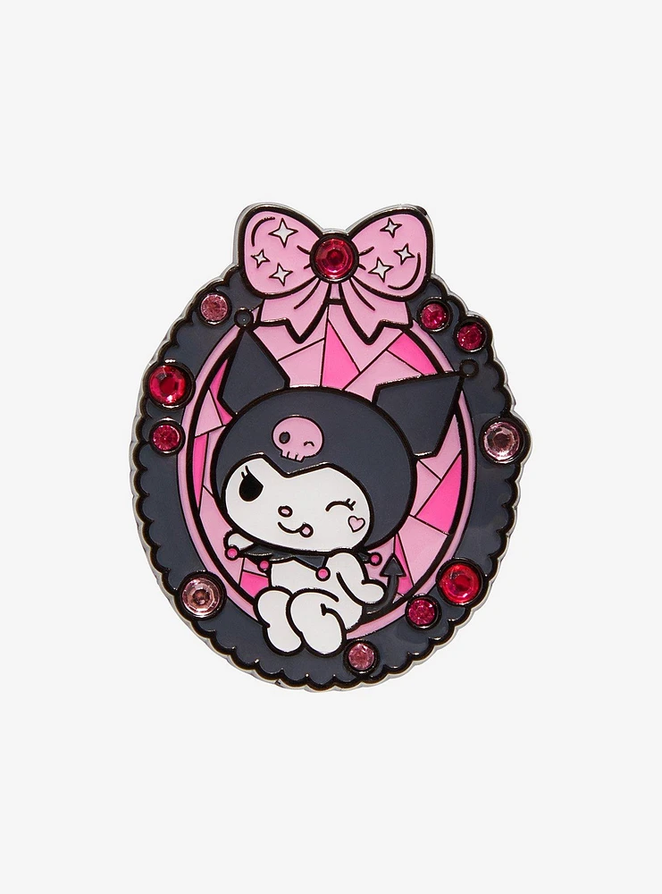 Kuromi Jeweled Enamel Pin