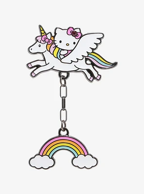 Loungefly Hello Kitty Rainbow Unicorn Enamel Pin