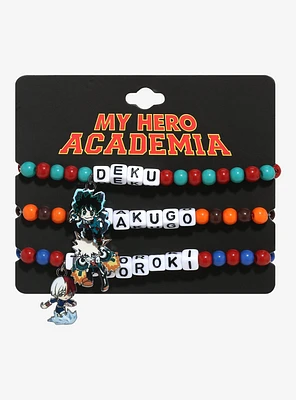 My Hero Academia Trio Bead Bracelet Set