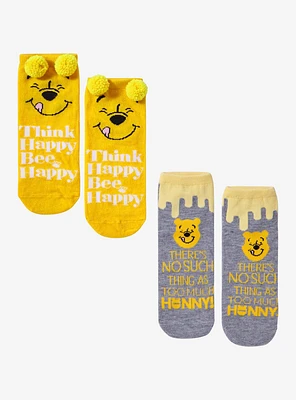 Disney Winnie The Pooh Quotes No-Show Socks 2 Pair