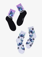 Disney Stitch I Tried Crew Socks 2 Pair