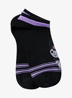 Kuromi Purple Stripe No-Show Socks