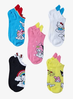 Hello Kitty & Friends Rainbow No-Show Socks 5 Pair