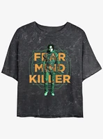 Dune: Part Two Fear Is The Mind Killer Geometric Mineral Wash Girls Crop T-Shirt