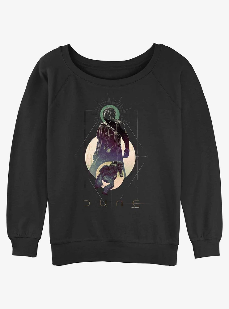 Dune: Part Two Paul Atreides Moon Portrait Girls Slouchy Sweatshirt