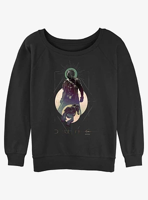 Dune: Part Two Paul Atreides Moon Portrait Girls Slouchy Sweatshirt