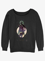 Dune: Part Two Paul Atreides Moon Portrait Girls Slouchy Sweatshirt