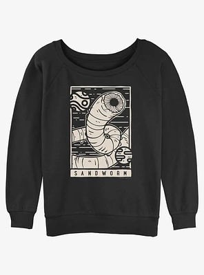 Dune: Part Two Sandworm Illustration Girls Slouchy Sweatshirt