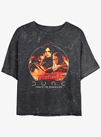 Dune: Part Two Characters Circle Icon Mineral Wash Girls Crop T-Shirt