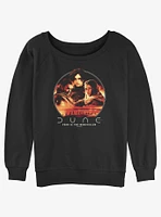 Dune: Part Two Characters Circle Icon Girls Slouchy Sweatshirt