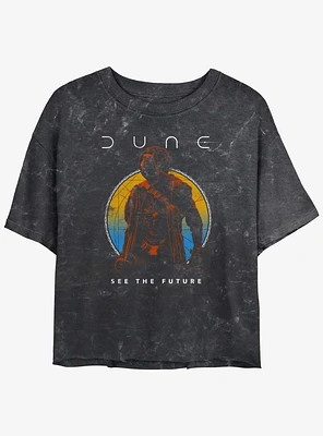 Dune: Part Two See The Future Mineral Wash Girls Crop T-Shirt