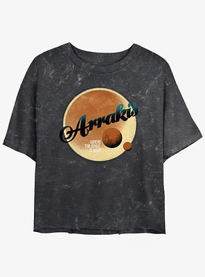 Dune: Part Two Arrakis Badge Mineral Wash Girls Crop T-Shirt