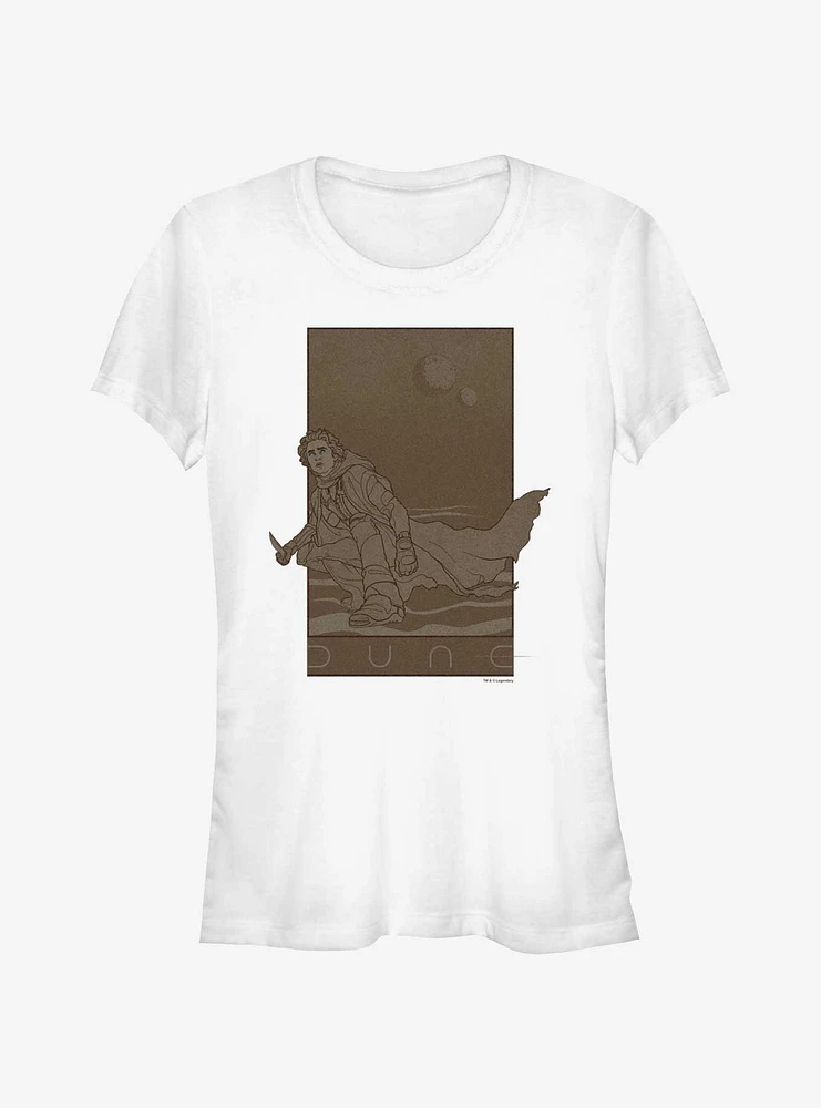 Dune: Part Two Paul Atreides Retro Illustration Girls T-Shirt