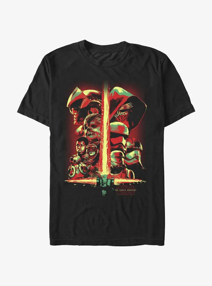 Star Wars The Force Awakens Poster Collage T-Shirt