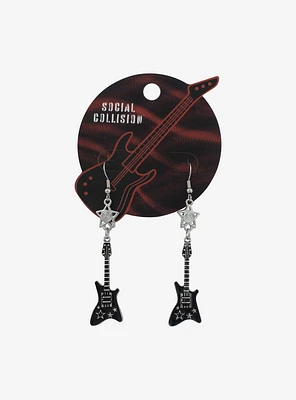 Social Collision Guitar Star Drop Earrings