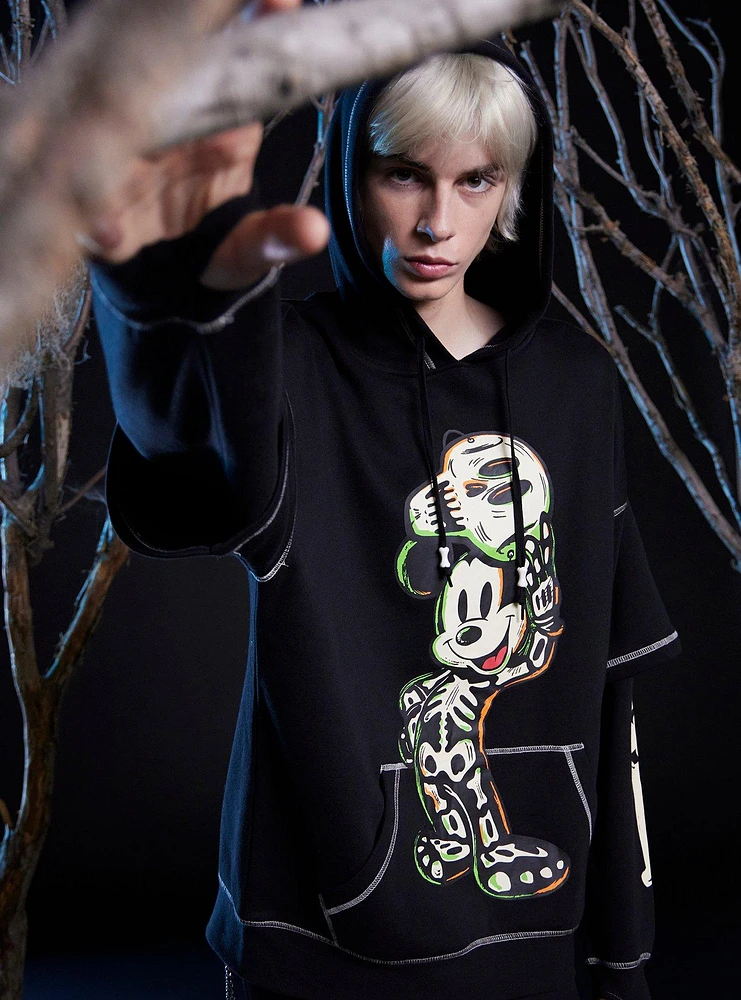 Our Universe Disney Halloween Mickey Mouse Skeleton Twofer Hoodie