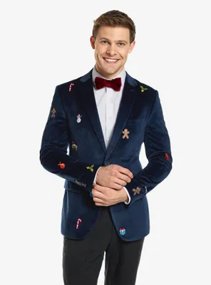 Christmas Icons Navy Blazer