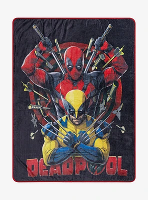 Marvel Deadpool & Wolverine Throw Blanket