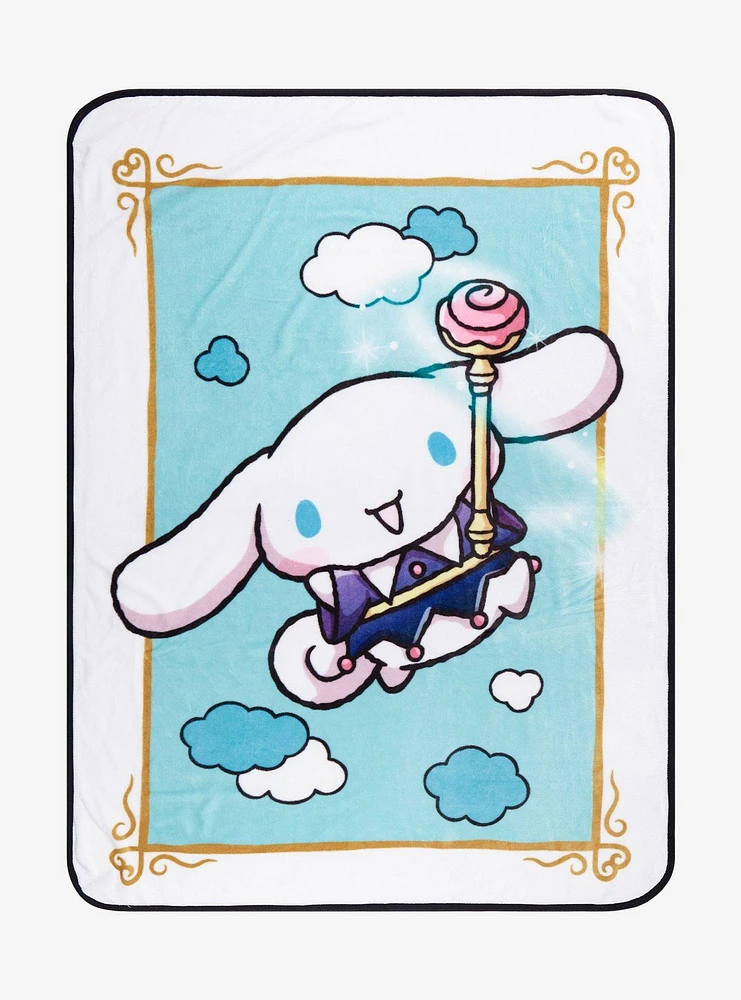 Cinnamoroll Magic Card Throw Blanket