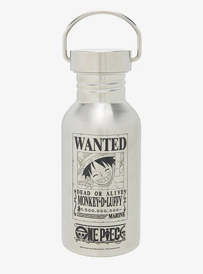 One Piece Luffy Wanted Poster Water Bottle