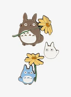 Studio Ghibli My Neighbor Totoro Floral Totoro Enamel Pin Set - BoxLunch Exclusive