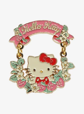 Sanrio Hello Kitty Floral Swinging Enamel Pin - BoxLunch Exclusive