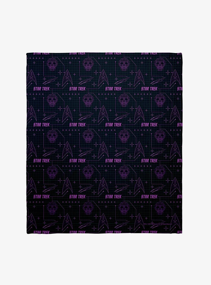 Star Trek Pink Logo Throw Blanket